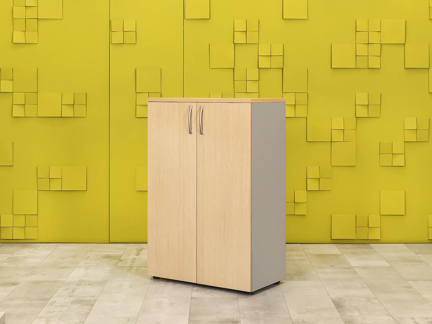 Шкаф для документов офисный ЛДСП Зебрано  ШД2ДЗ-31016