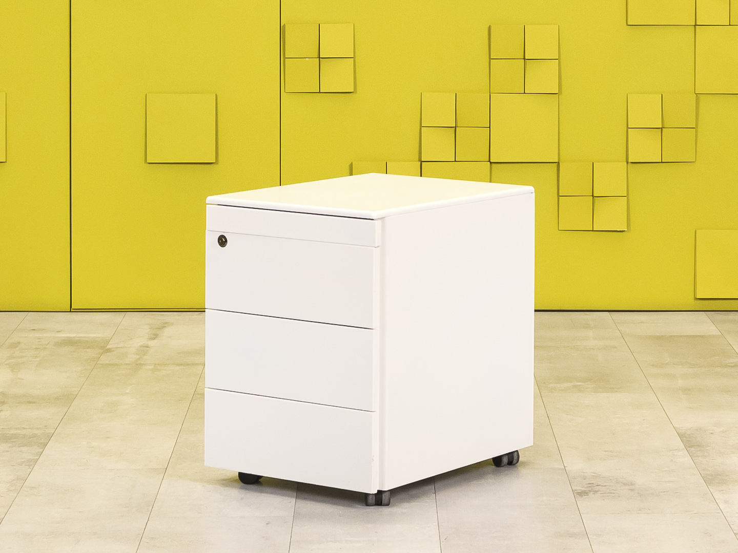 Офисная тумба выкатная  Металл Белый Импорт  ТВ4ЯМ1-12026