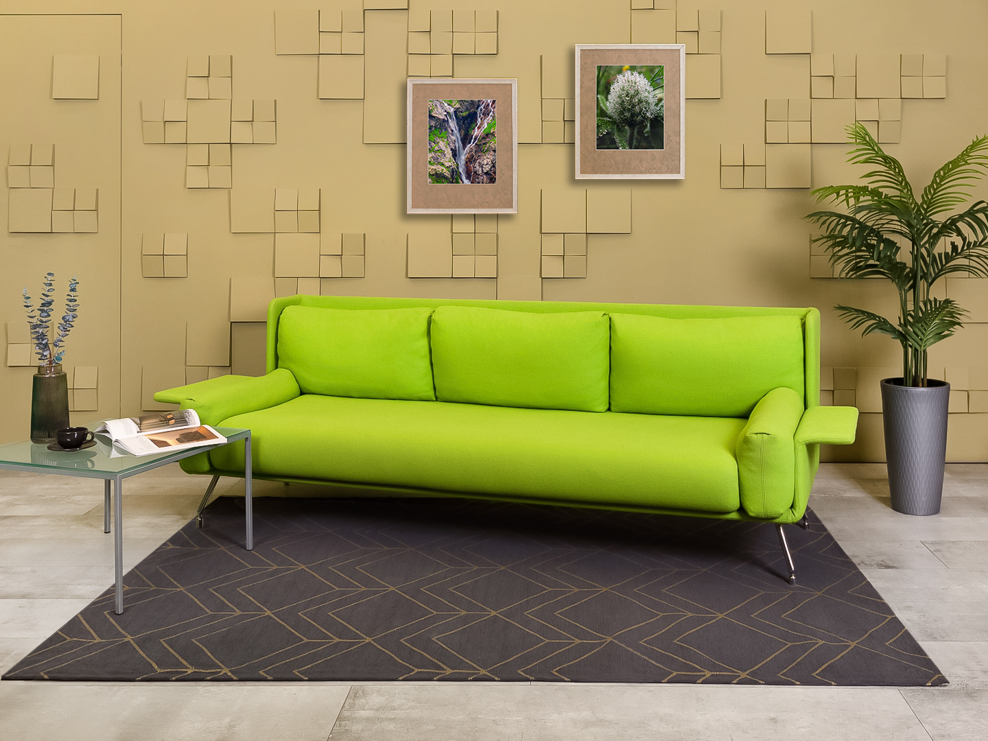 Офисный диван  KNOLL Ткань Зелёный Германия  ДНТЗ1-30016