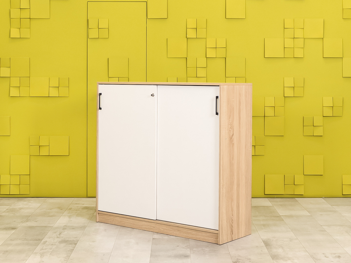 Шкаф для документов офисный  ЛДСП Белый Россия  ШД2ДБ-15036