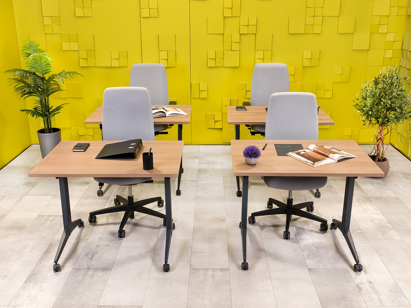 Офисный стол прямой 1000x720 ДСП Зебрано Россия_СППЗ-15072