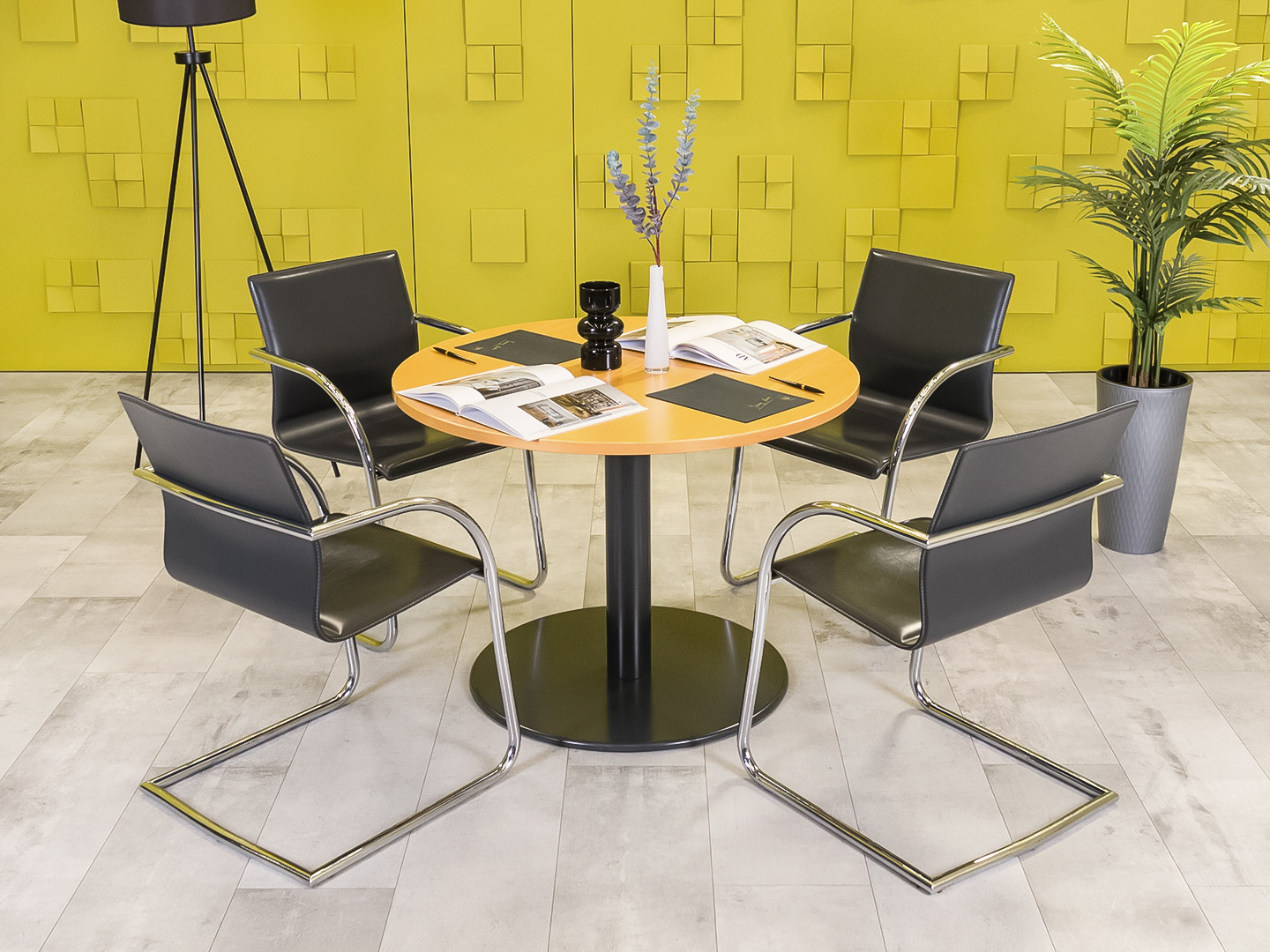 Обеденный стол Steelcase ЛДСП Бук Германия  СГКЛ2-110124