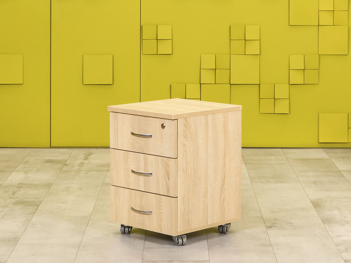 Офисная тумба выкатная  ЛДСП Дуб Сонома Россия  ТВ3ЯВ-26026