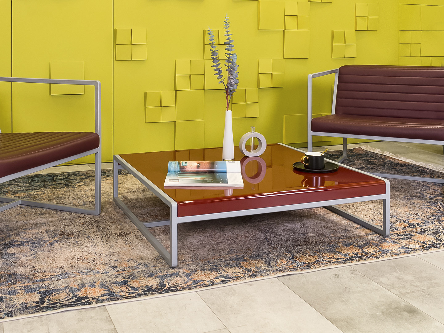 Журнальный столик 900x880x220 ЛДСП Красный Италия_СЖПК-070524