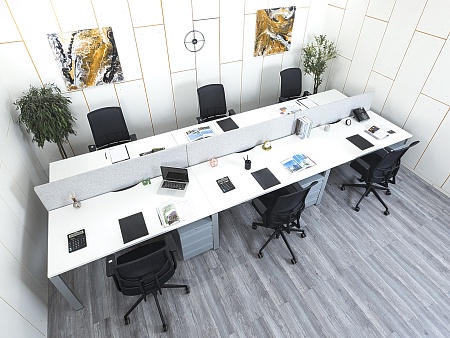 Комплект офисной мебели Techo 4 800х1 630х1 100 ЛДСП Белый   (КОМБ1-29054)