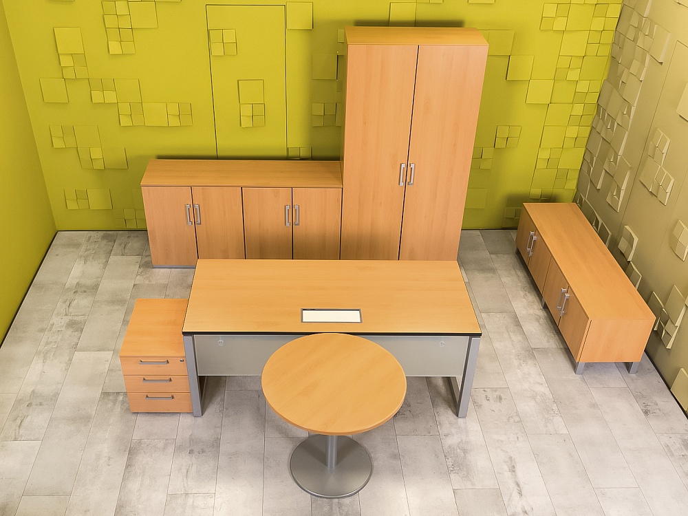 Кабинет руководителя  Steelcase ЛДСП Ольха Франция  КРЛ2-04026