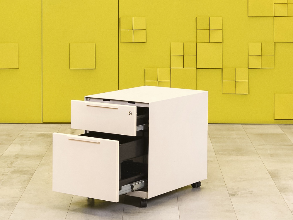 Офисная тумба выкатная Vitra Металл Белый Швейцария  ТВ2ЯБ-04026