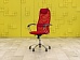 Офисное кресло руководителя на колесах Сетка Красный  КРТК-07115