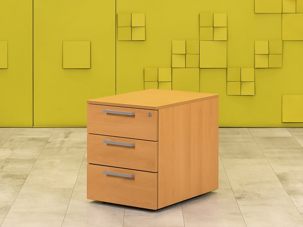 Офисная тумба выкатная Steelcase ЛДСП Ольха Германия  ТВ3ЯЛ-30016