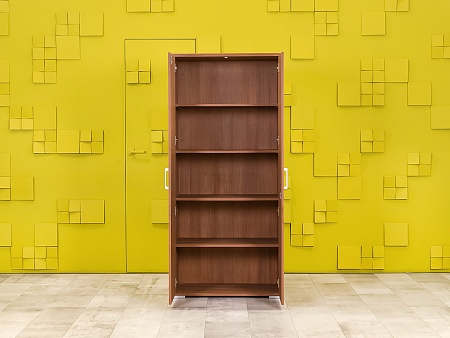 Шкаф для документов офисный 800x410x1790 Закрытый ЛДСП Орех Италия_ШД2ДХ-300923