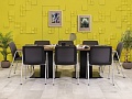 Офисный стол для переговоров Ego 2200x1200x750 Шпон Зебрано Италия_СГПЗ-271123