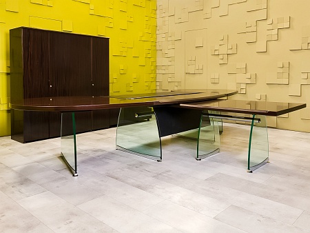 Кабинет руководителя Flute ORA Шпон Орех Италия_КРХ-040423