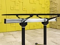 Офисный стол для переговоров Burdick Herman Miller 1200x1200x750 Стекло США_СГКС-030823