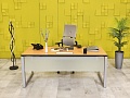 Стол для руководителя   Steelcase ЛДСП Ольха Германия  СРПЛ-30016