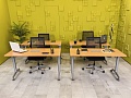 Офисный стол прямой Steelcase ЛДСП Ольха Франция  СППЛ-04026