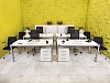 Комплект офисной мебели стол с тумбой  Steelcase ЛДСП Белый Франция  СППБТ-04026