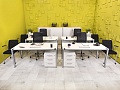 Комплект офисной мебели стол с тумбой  Steelcase ЛДСП Белый Франция  СППБТ-04026