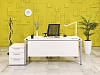 Комплект офисной мебели стол с тумбой  Steelcase ЛДСП Белый Франция  СППБТ2-04026