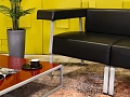 Офисный диван Coffice Linear BENE 1750x780 Кожа Чёрный Австрия_ДНКЧ-071024