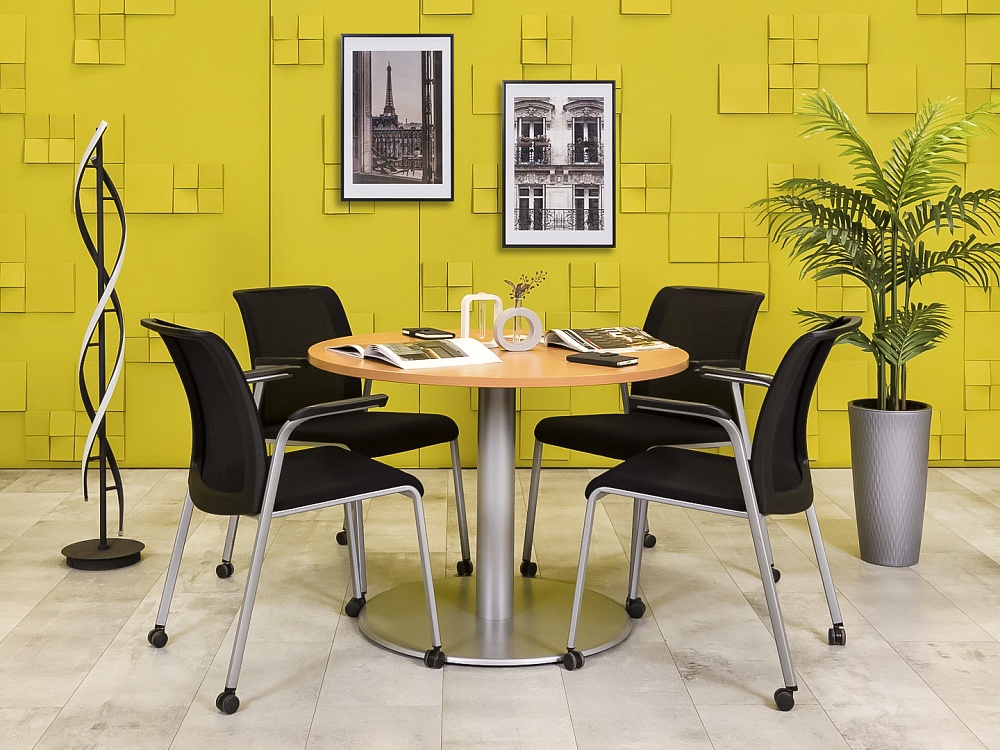 Офисный стол для переговоров Steelcase ЛДСП Ольха Германия  СГОЛ2-04026