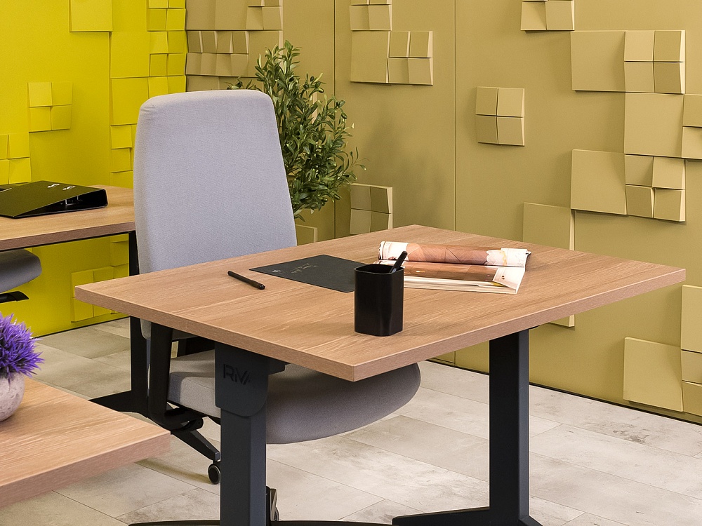 Офисный стол прямой 1000x720 ДСП Зебрано Россия_СППЗ-15072