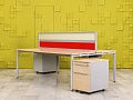 Комплект офисной мебели на 2 человека HAWORTH ЛДСП Зебрано Германия  ГКЗ2-29105