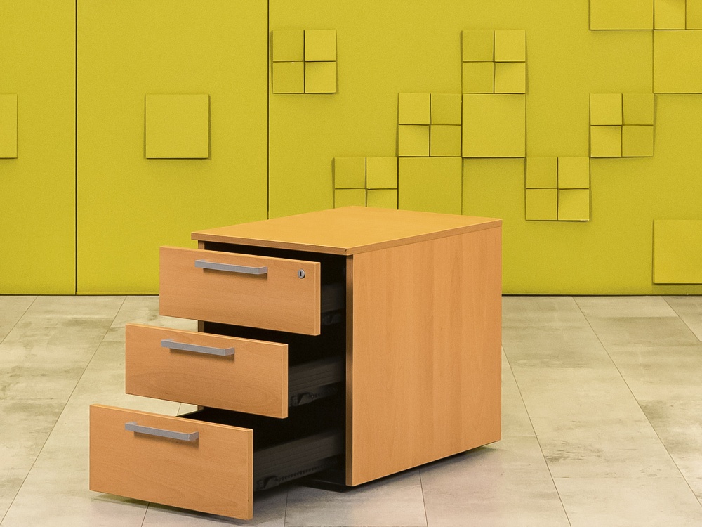 Офисная тумба выкатная Steelcase ЛДСП Ольха Германия  ТВ3ЯЛ-30016