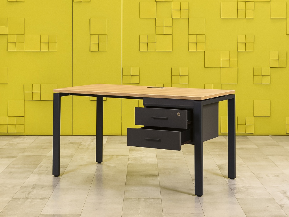 Офисный стол прямой ЛДСП Зебрано  СППЗ-26016