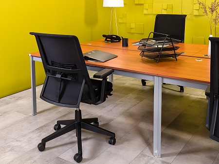 Комплект офисной мебели на 4 человека ЛДСП Вишня Импорт_ГКШ2-230824