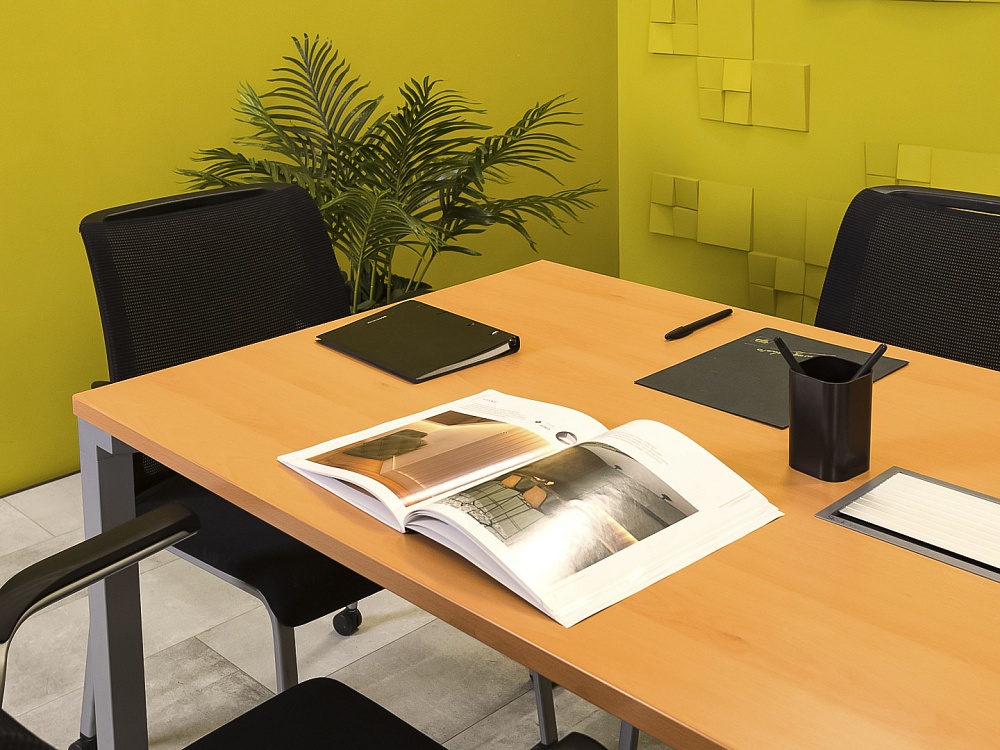 Офисный стол для переговоров Steelcase ЛДСП Ольха Франция  СГПЛ2-04026