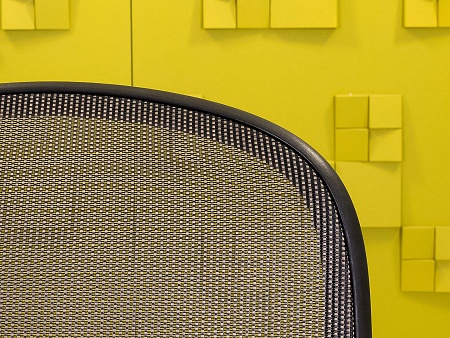 Офисное кресло для персонала на колесах CHADWICK KNOLL Сетка Серый США  КПТС1-110923