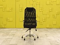 Офисное кресло руководителя на колесах Ткань Чёрный  КРТЧ4-26036