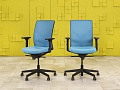 Офисное кресло для персонала на колесах Ткань Синий Италия  КПТН-10125