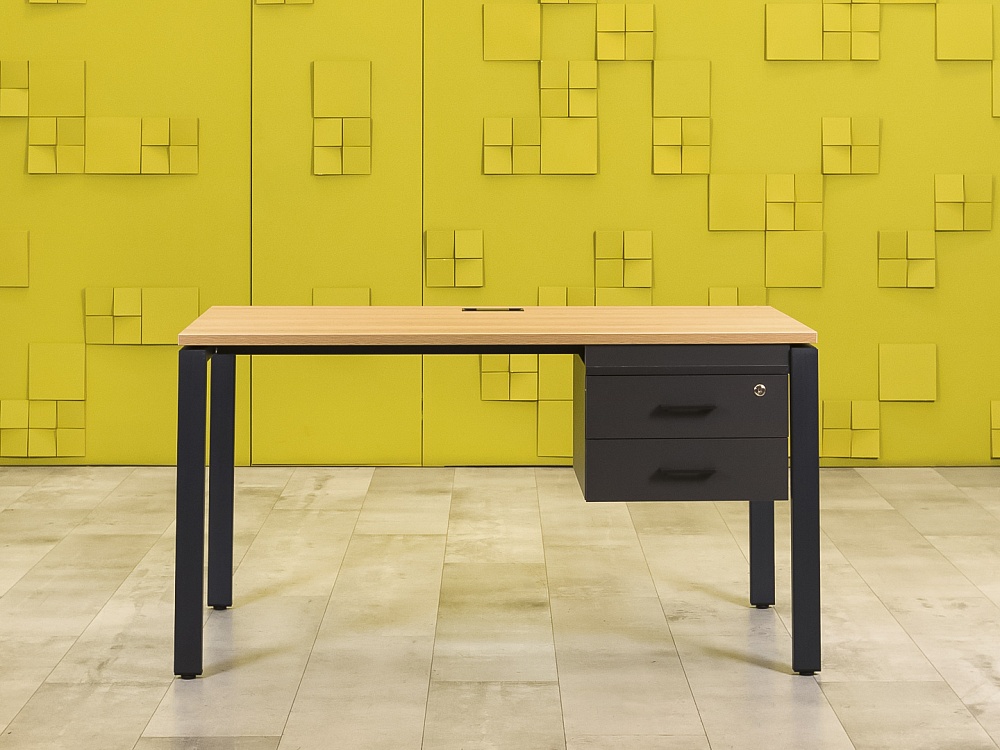 Офисный стол прямой ЛДСП Зебрано  СППЗ-26016