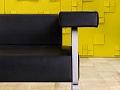 Офисный диван Coffice Linear BENE 1750x780 Кожа Чёрный Австрия_ДНКЧ-071024