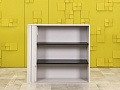 Шкаф для документов офисный  Steelcase ЛДСП Серый Франция  ШД1ДС5-27046