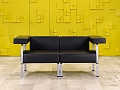Офисный диван Coffice Linear BENE 1750x780 Кожа Чёрный Австрия_ДНКЧ-071024
