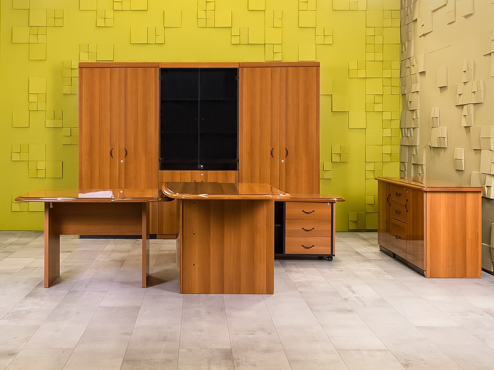 Кабинет руководителя CANNES Goodfurniture МДФ Орех Италия_КРХ1-070524
