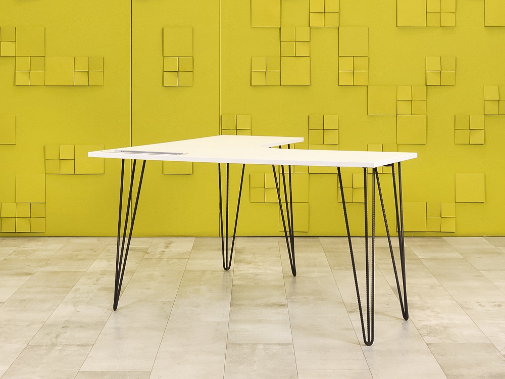 Офисный стол угловой  ЛДСП Белый   СПУБ-24025