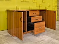 Офисный стол для переговоров CANNES Goodfurniture 1200x1200x760 МДФ Орех Италия_СГКХК-070524