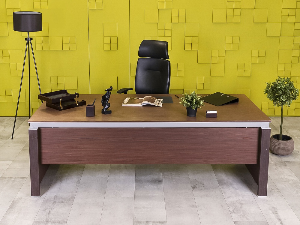 Стол для руководителя HAN 2200x1000 Шпон Венге Италия_СРПЕ-061022