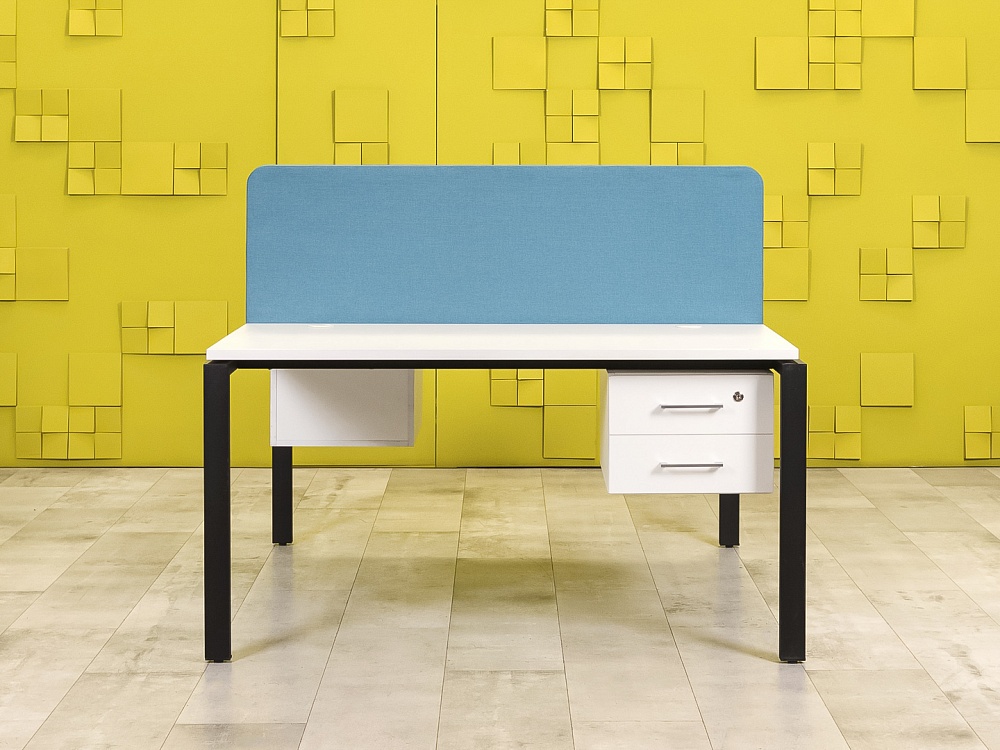 Комплект офисной мебели на 2 человека  ЛДСП Белый  ГКБ-30036