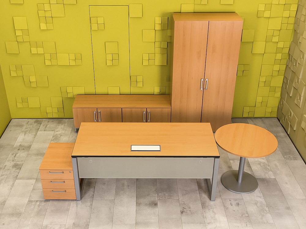 Кабинет руководителя  Steelcase ЛДСП Ольха Франция  КРЛ5-04026