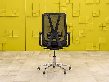 Офисное кресло для персонала на колесах Ткань Чёрный Россия_КПТЧ3-130723