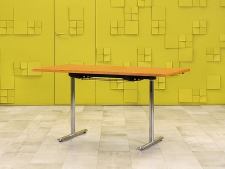 Офисный стол прямой 1400x700 ЛДСП Ольха Импорт_СППЛ1-060823