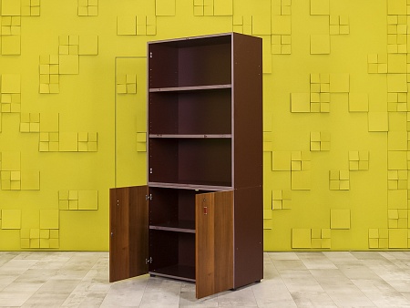 Шкаф в кабинет руководителя для документов GOODFURNITURE CANNES 900x455x2010 Комбинированный МДФ Оре