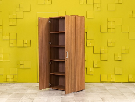 Шкаф для документов офисный 800x410x1790 Закрытый ЛДСП Орех Италия_ШД2ДХ-300923