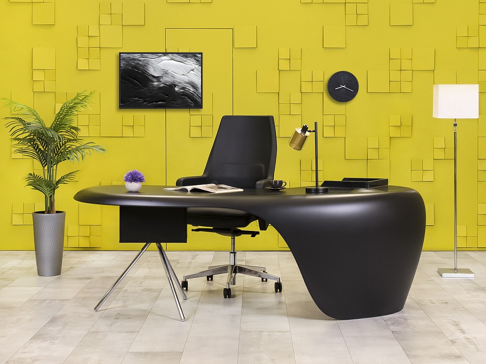 Стол для руководителя UNO DellaRovere 2200x1050 Пластик Чёрный Импорт