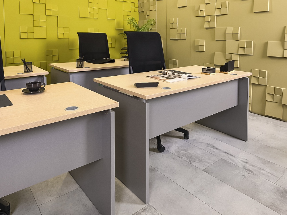 Офисный стол прямой ЛДСП Зебрано  СППЗ-31016