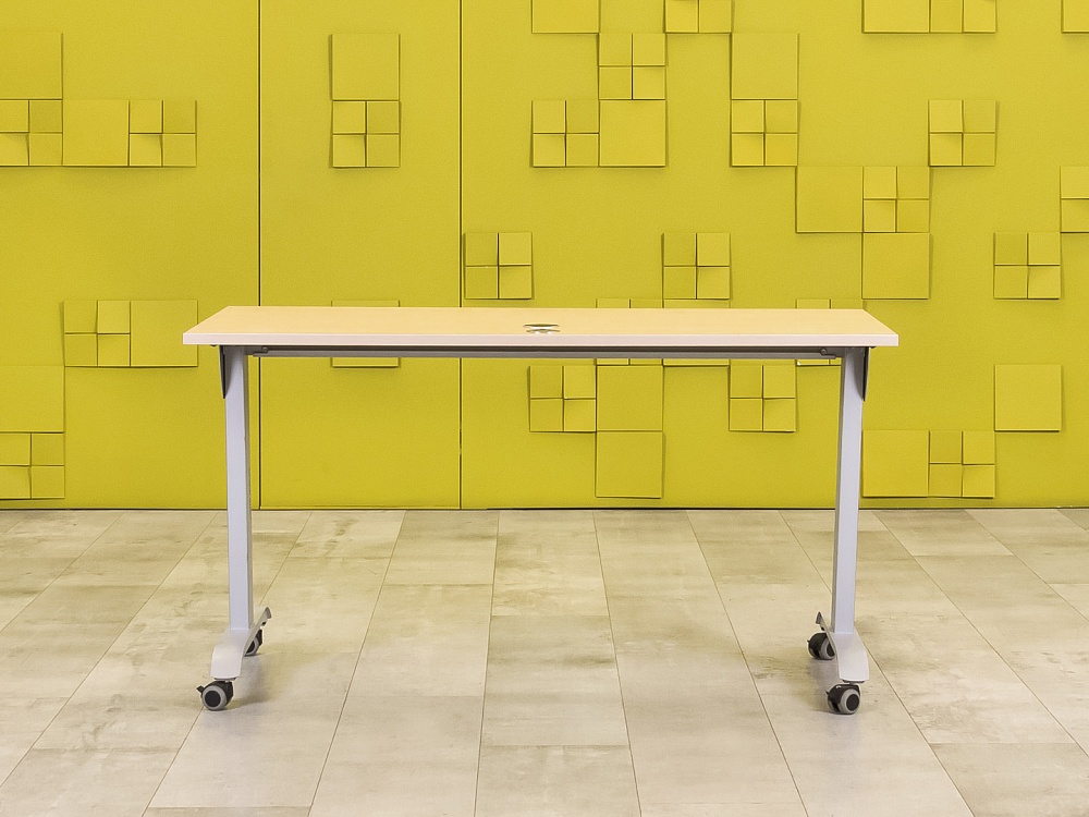 Офисный стол прямой 1400x650 ЛДСП Клен Россия_СППВ-150424